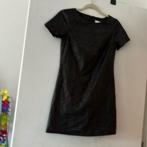 Julie Haus fake leather shift dress